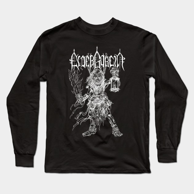 Elder Goblin - A Quest for the Power of Gnelwon White Long Sleeve T-Shirt by Serpent’s Sword Records